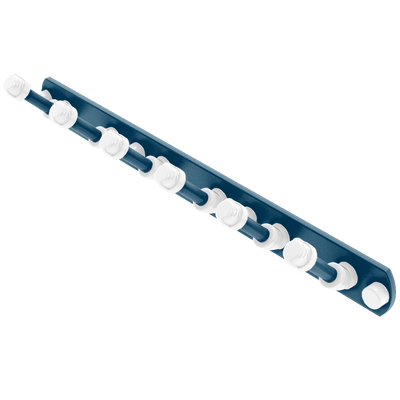 Collegiate Collection 6 Position Tie and Belt Rack Hartford Blue and White Edition