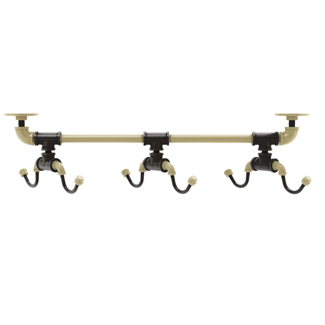 Collegiate Collection Under Cabinet 6 Coffee Mug Rack Boulder Black and Gold Edition