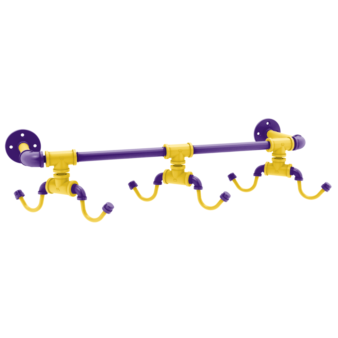Collegiate Collection Wall Mounted 6 Coffee Mug Rack Bayou Bold Edition
