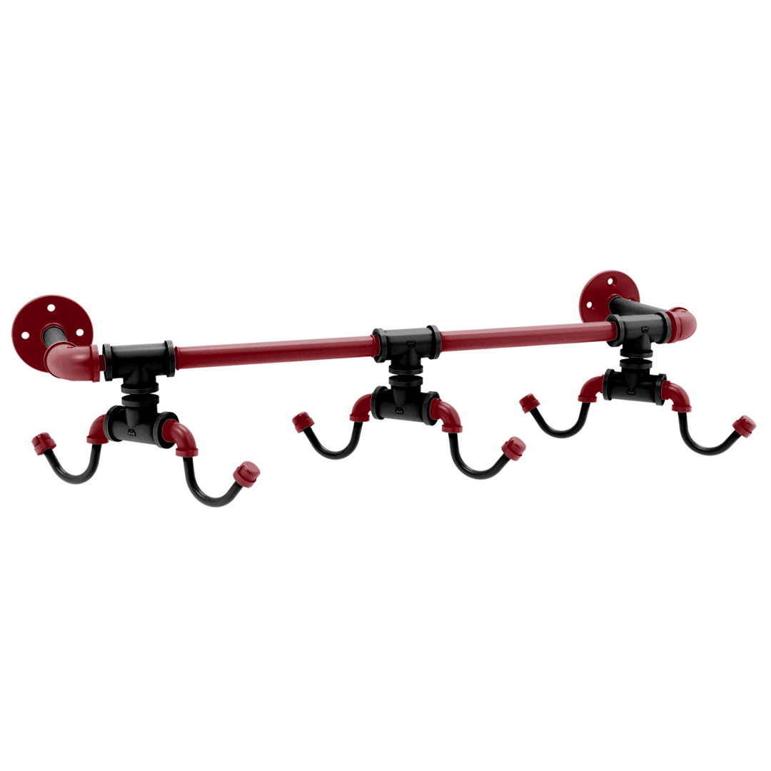 Collegiate Collection Wall Mounted 6 Coffee Mug Rack Columbia Garnet and Black Edition