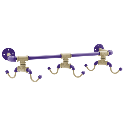 Collegiate Collection Wall Mounted 6 Coffee Mug Rack Seattle Purple and Gold Edition