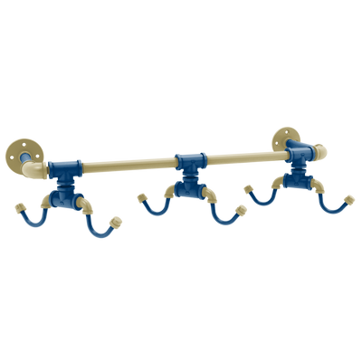 Collegiate Collection Wall Mounted 6 Coffee Mug Rack Atlanta Gold and White Edition