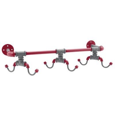 Collegiate Collection Wall Mounted 6 Coffee Mug Rack Pullman Crimson and Gray Edition