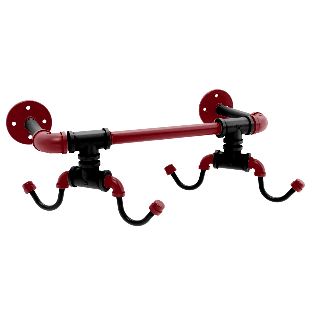 Collegiate Collection Wall Mounted 4 Coffee Mug Rack Columbia Garnet and Black Edition