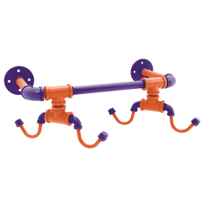 Collegiate Collection Wall Mounted 4 Coffee Mug Rack Foothills Orange and Purple Edition
