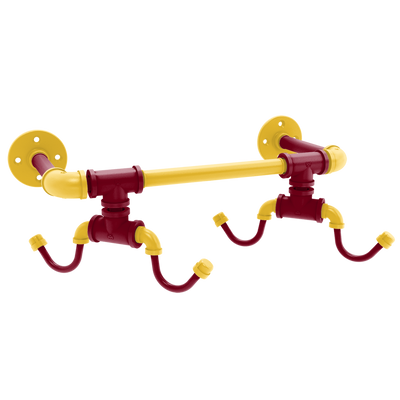 Collegiate Collection Wall Mounted 4 Coffee Mug Rack Twin Cities Maroon and Gold Edition