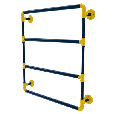 Collegiate Collection Wall Mounted Ladder Towel Bar Great Lakes Maize and Blue Edition