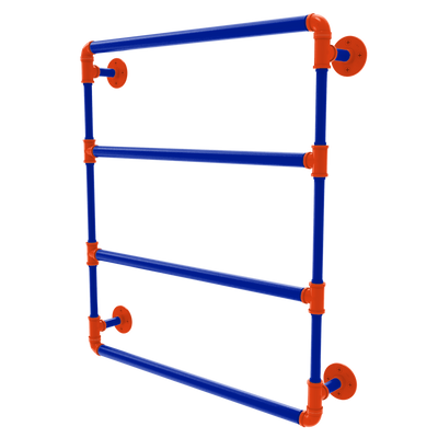 Collegiate Collection Wall Mounted Ladder Towel Bar Swamp Blue and Orange Edition