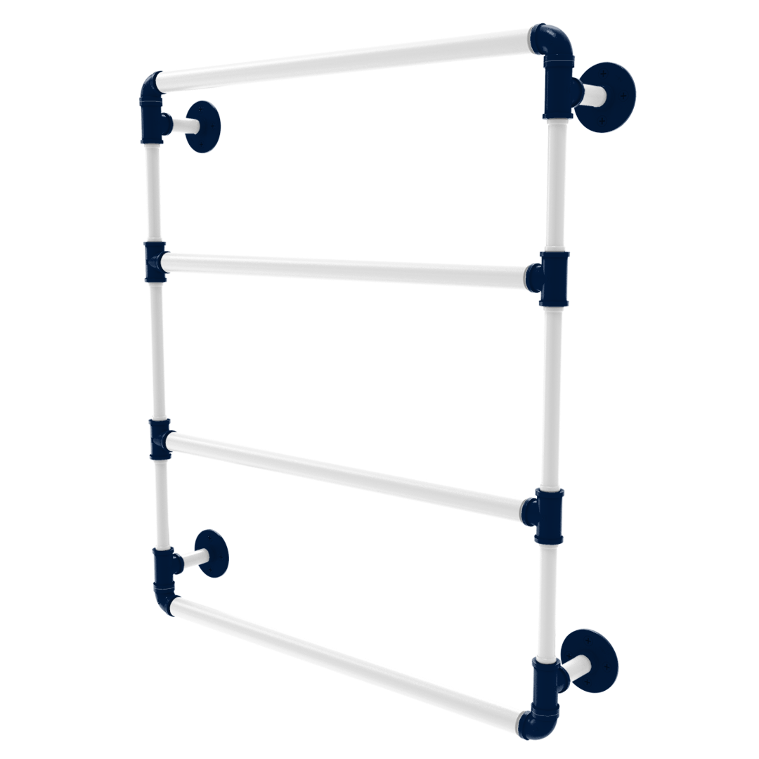 Collegiate Collection Wall Mounted Ladder Towel Bar Keystone State Blue and White Edition