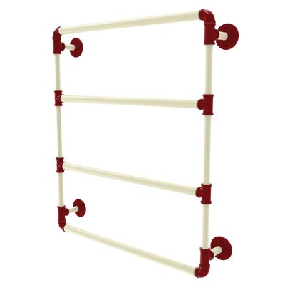 Collegiate Collection Wall Mounted Ladder Towel Bar Norman Crimson and Cream Edition