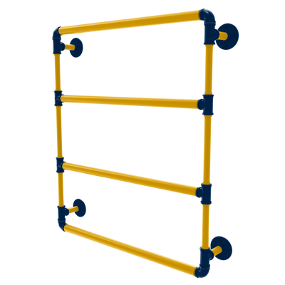 Collegiate Collection Wall Mounted Ladder Towel Bar Mountaineer State Blue and Gold Edition
