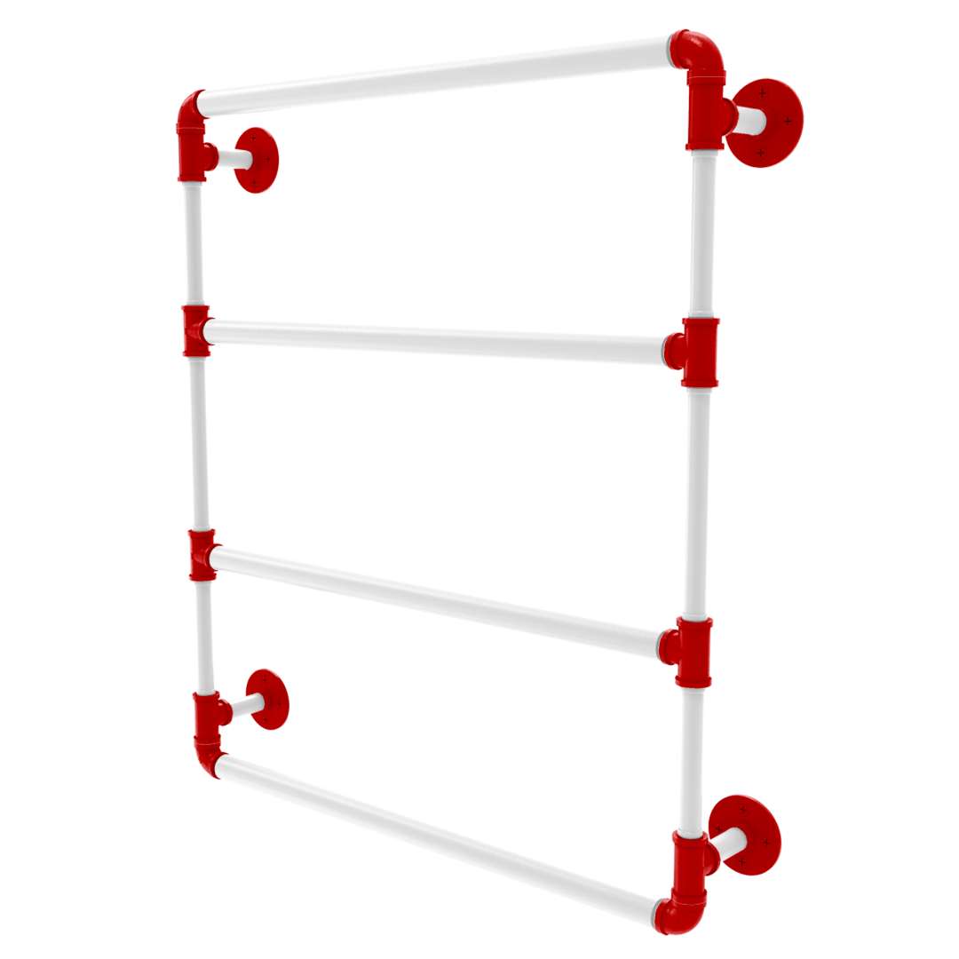 Collegiate Collection Wall Mounted Ladder Towel Bar Cornhusker Red and White Edition