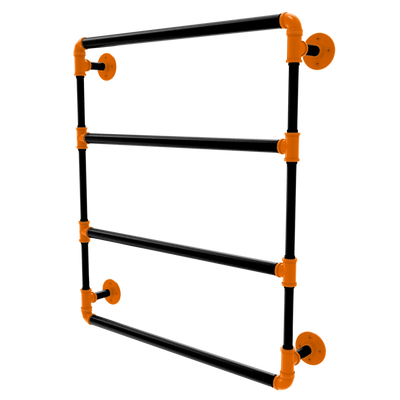 Collegiate Collection Wall Mounted Ladder Towel Bar Stillwater Orange and Black Edition
