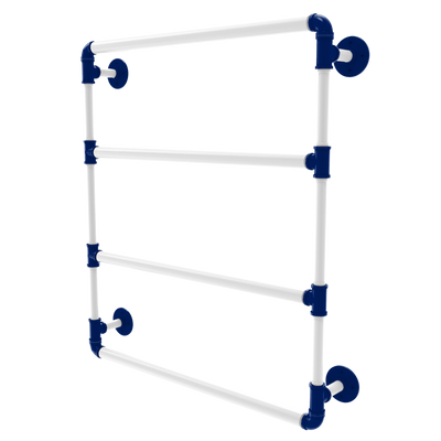 Collegiate Collection Wall Mounted Ladder Towel Bar Durham Blue and White Edition