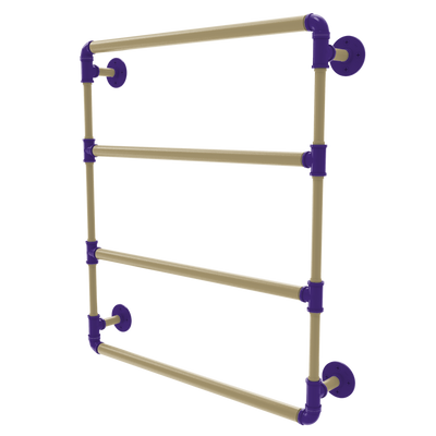 Collegiate Collection Wall Mounted Ladder Towel Bar Seattle Purple and Gold Edition
