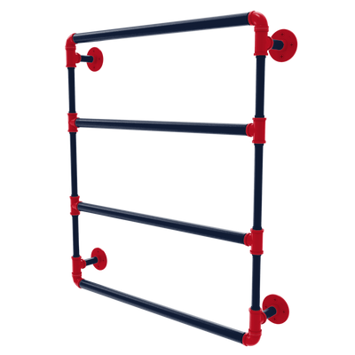 Collegiate Collection Wall Mounted Ladder Towel Bar Oxford Red and Navy Edition