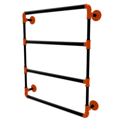 Collegiate Collection Wall Mounted Ladder Towel Bar Corvallis Orange and Black Edition