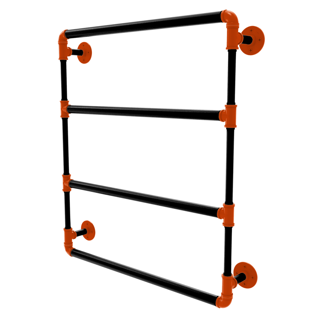 Collegiate Collection Wall Mounted Ladder Towel Bar Corvallis Orange and Black Edition