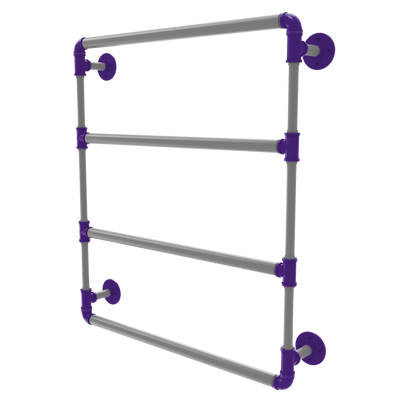 Collegiate Collection Wall Mounted Ladder Towel Bar Flint Hills Purple and Silver Edition