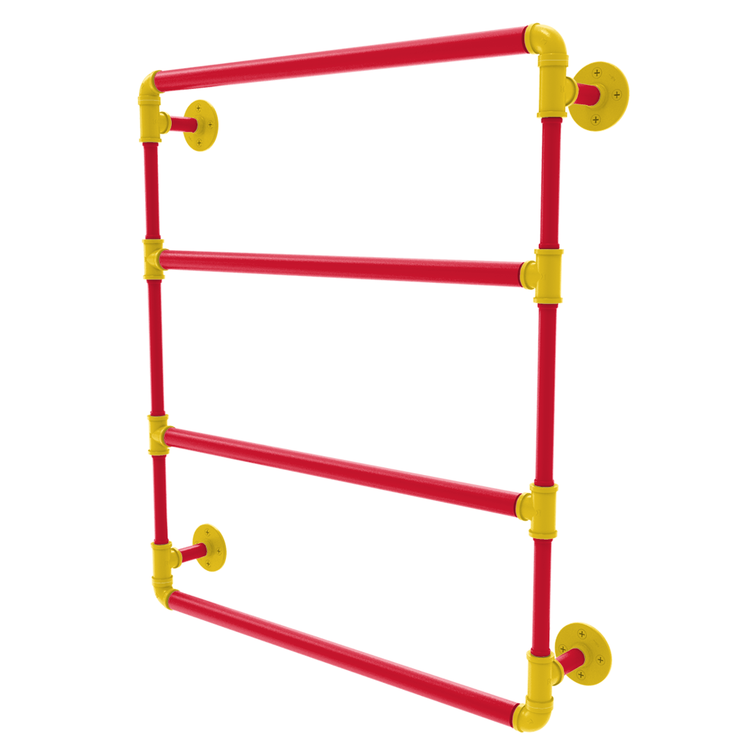 Collegiate Collection Wall Mounted Ladder Towel Bar Chesapeake Red Black and Gold Edition