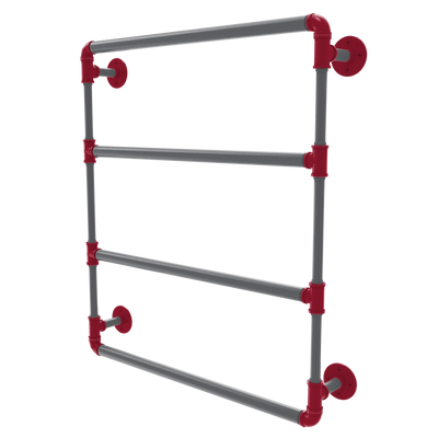 Collegiate Collection Wall Mounted Ladder Towel Bar Pullman Crimson and Gray Edition