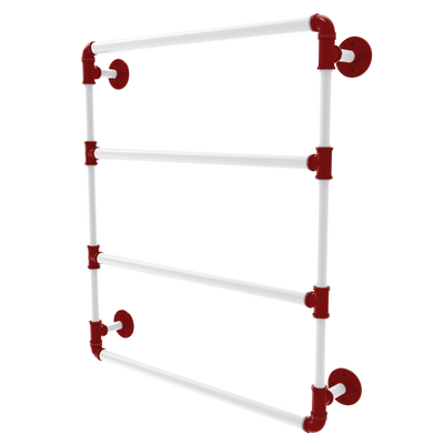 Collegiate Collection Wall Mounted Ladder Towel Bar Silicon Valley Red and White Edition