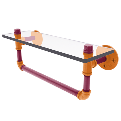 Collegiate Collection Glass Shelf with Towel Bar Blacksburg Game Day Edition