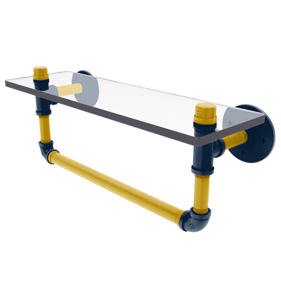 Collegiate Collection Glass Shelf with Towel Bar South Bend Game Day Edition