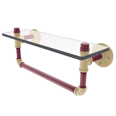 Collegiate Collection Glass Shelf with Towel Bar Tallahassee Garnet and Gold Edition