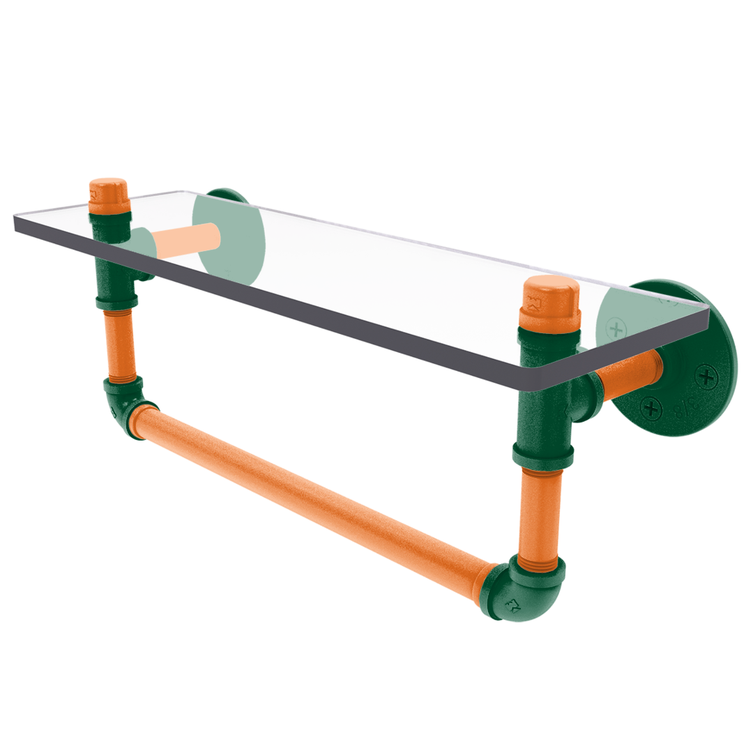 Collegiate Collection Glass Shelf with Towel Bar South Beach Game Day Edition