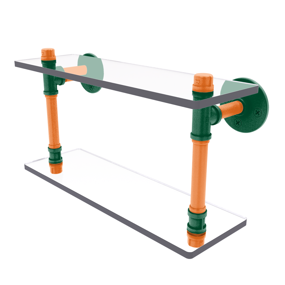 Collegiate Collection Double Glass Shelf South Beach Game Day Edition