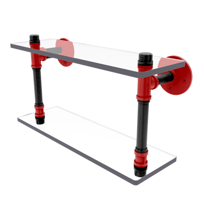 Collegiate Collection Double Glass Shelf Derby City Game Day Edition