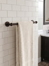 Satellite Orbit Two Collection Towel Bar with Twisted Accents