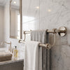 Satellite Orbit Two Collection Double Towel Bar with Grooved Accents