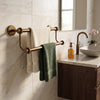 Satellite Orbit Two Collection Double Towel Bar with Twisted Accents