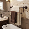 Mercury Collection Double Towel Bar with Dotted Accents