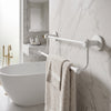 Mercury Collection Double Towel Bar with Twisted Accents