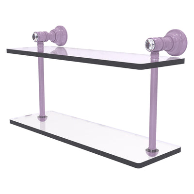 Carolina Crystal Collection Two Tiered Glass Shelf