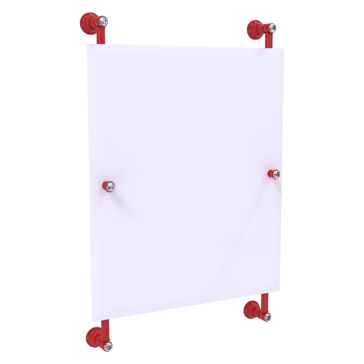 Carolina Crystal Collection Rectangular Frameless Rail Mounted Mirror