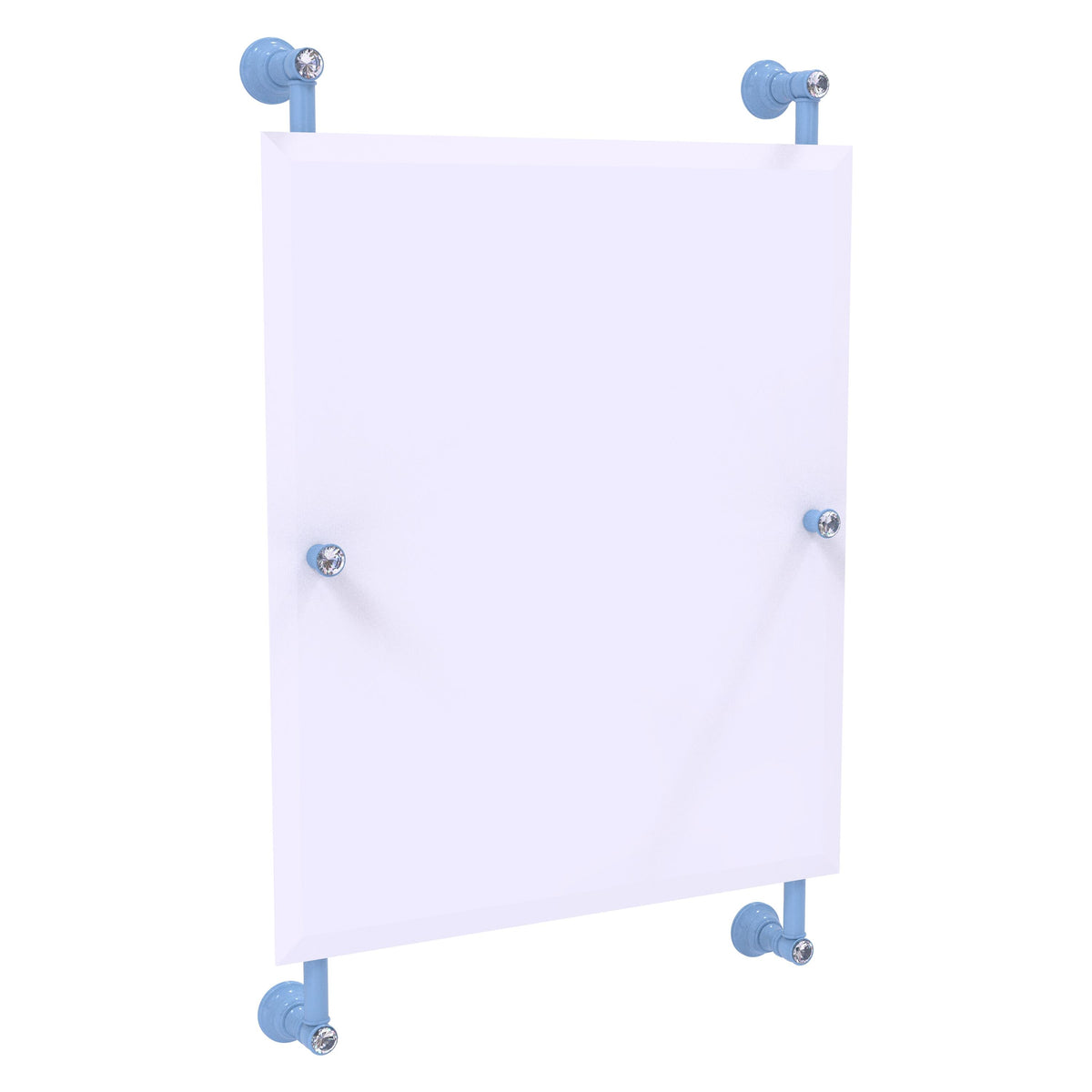 Carolina Crystal Collection Rectangular Frameless Rail Mounted Mirror