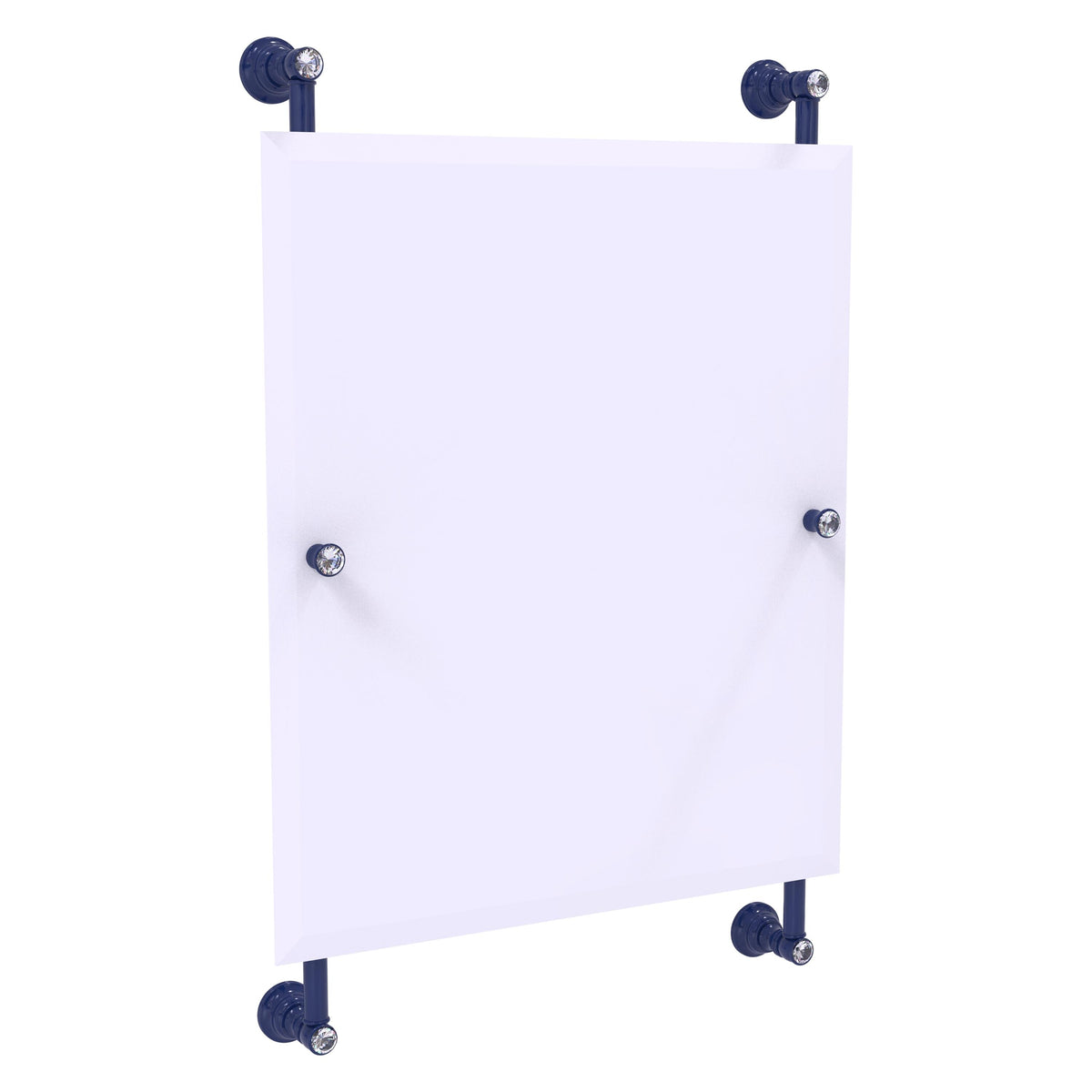Carolina Crystal Collection Rectangular Frameless Rail Mounted Mirror