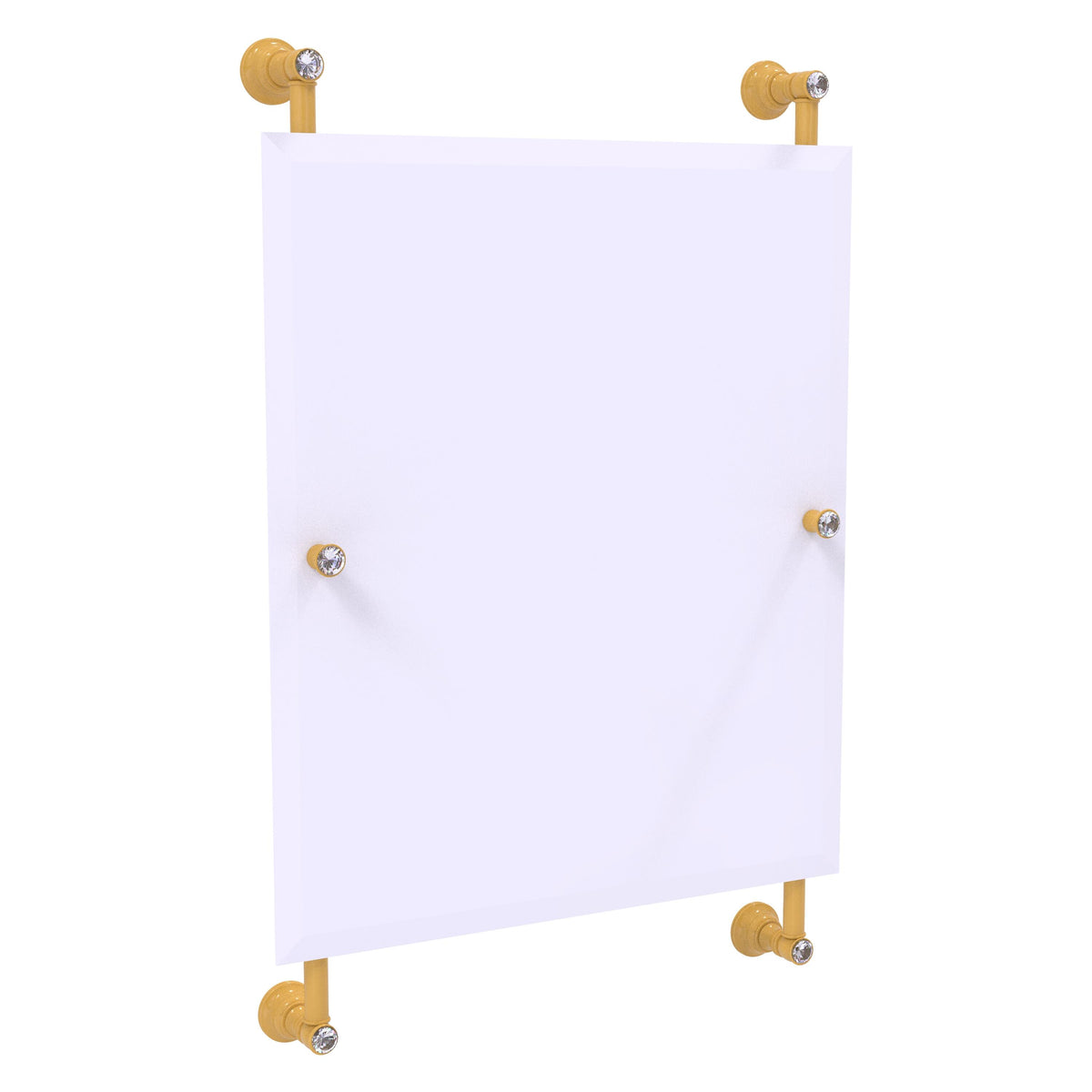 Carolina Crystal Collection Rectangular Frameless Rail Mounted Mirror