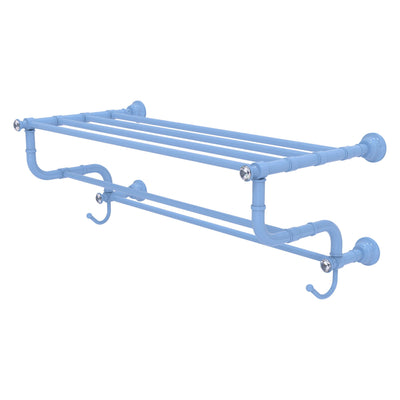 Carolina Crystal Collection Towel Shelf with Double Towel Bar