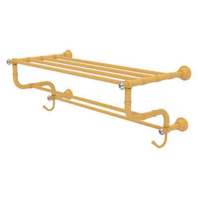 Carolina Crystal Collection Towel Shelf with Double Towel Bar