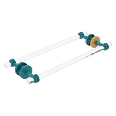 Clearview Collection Back to Back Shower Door Towel Bar with Dotted Accents