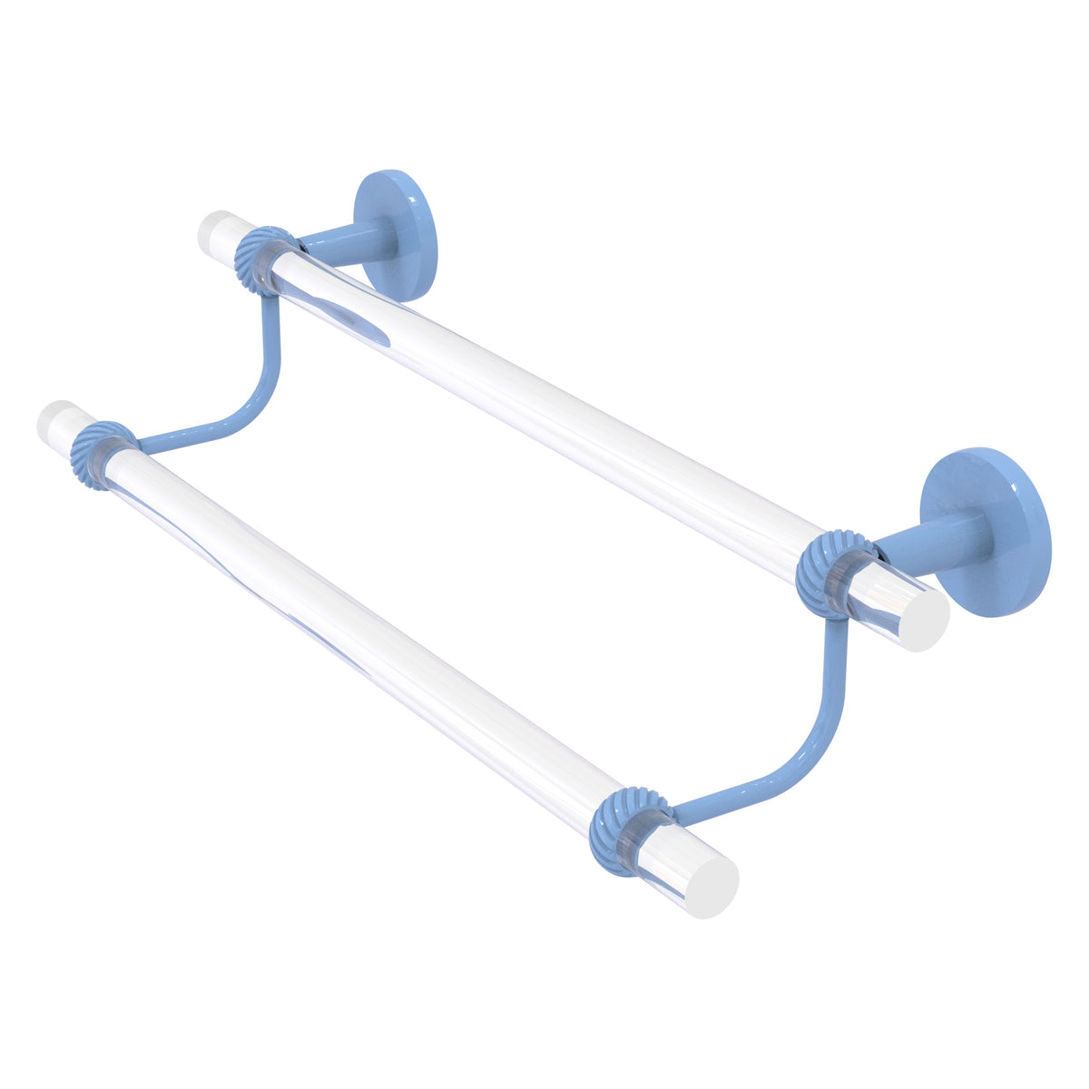 Clearview Collection Double Towel Bar with Twisted Accents