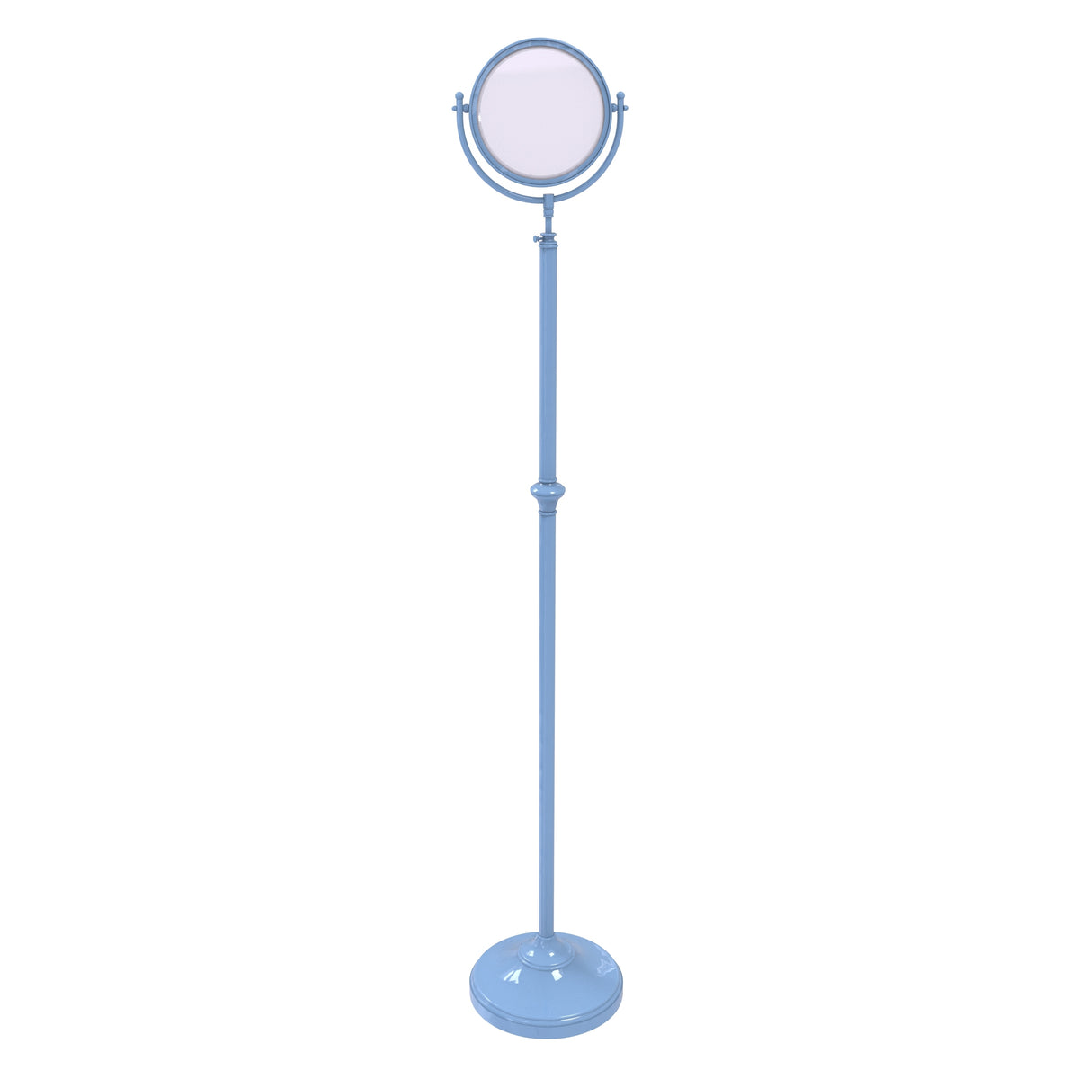 Adjustable Height Freestanding Make-Up Mirror 8 Inch Diameter