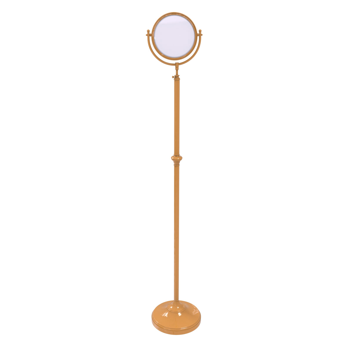 Adjustable Height Freestanding Make-Up Mirror 8 Inch Diameter