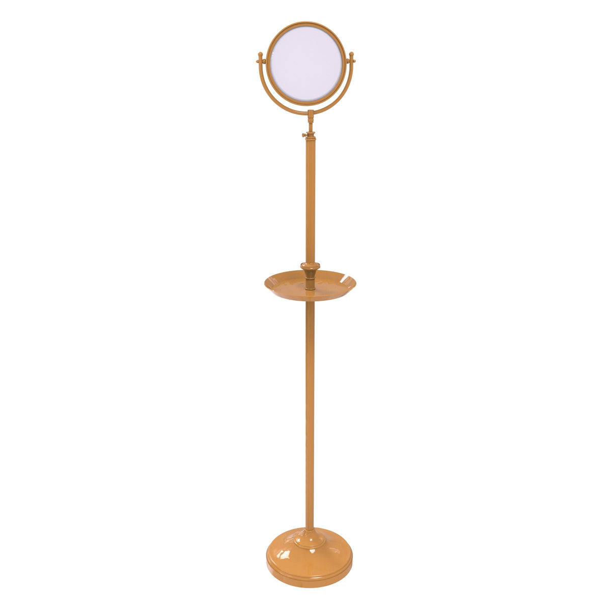 Freestanding Make-Up Mirror 8 Inch Diameter with Shaving Tray