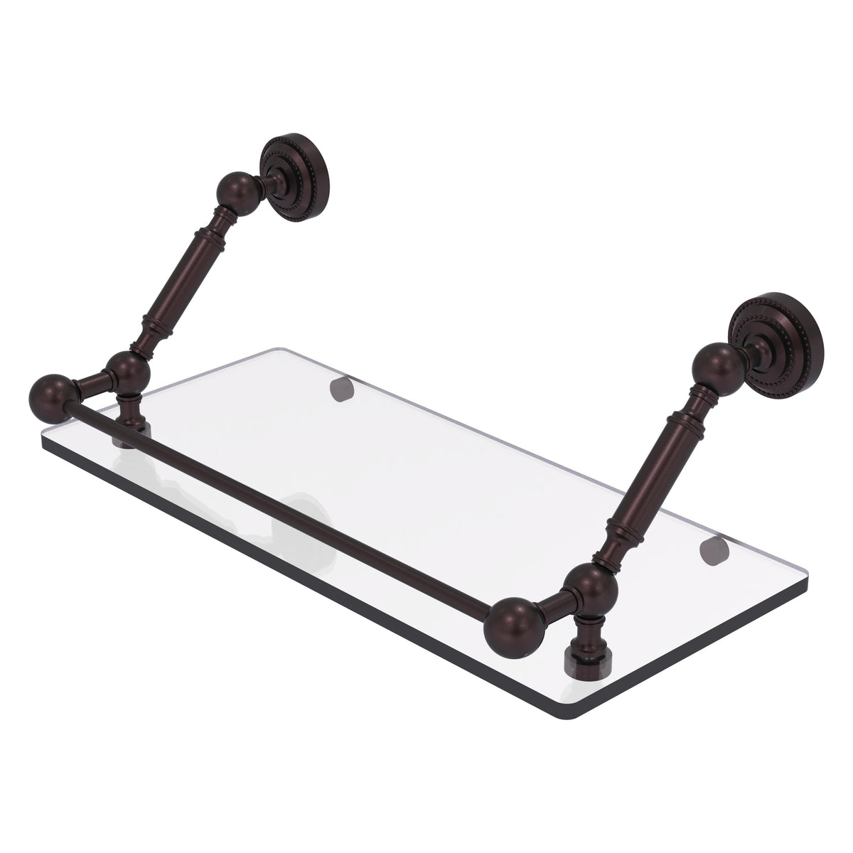 Dottingham Floating Glass Shelf with Gallery Rail